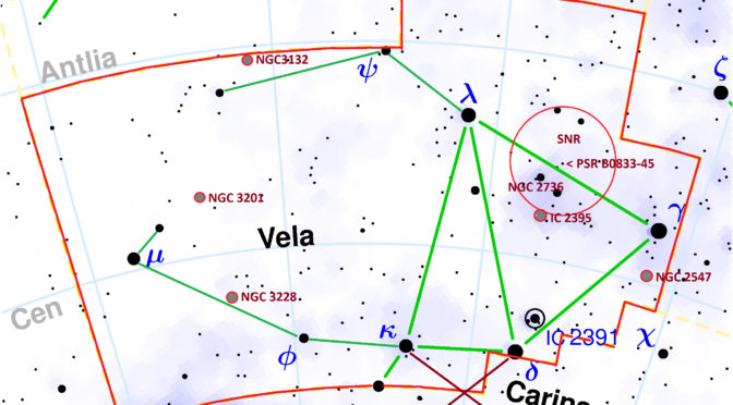 Das Sternbild Vela –               Die Segel